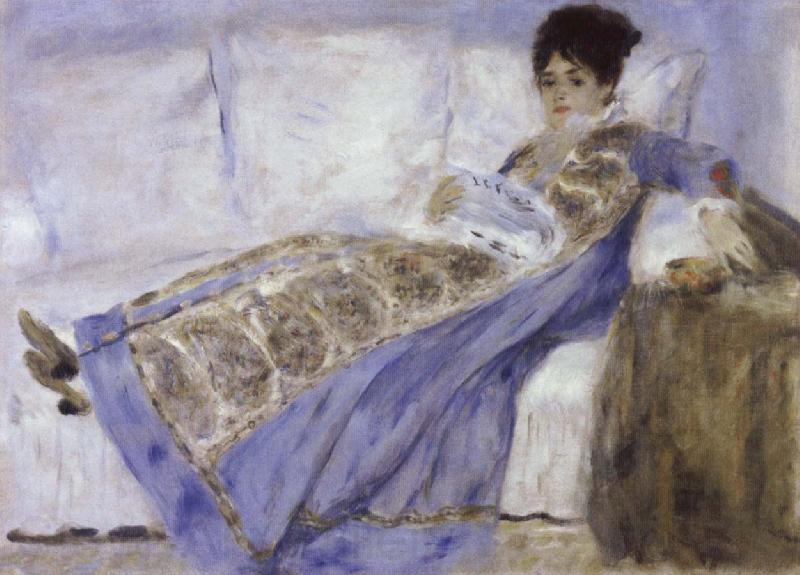 Pierre-Auguste Renoir Madame Monet Reading Spain oil painting art